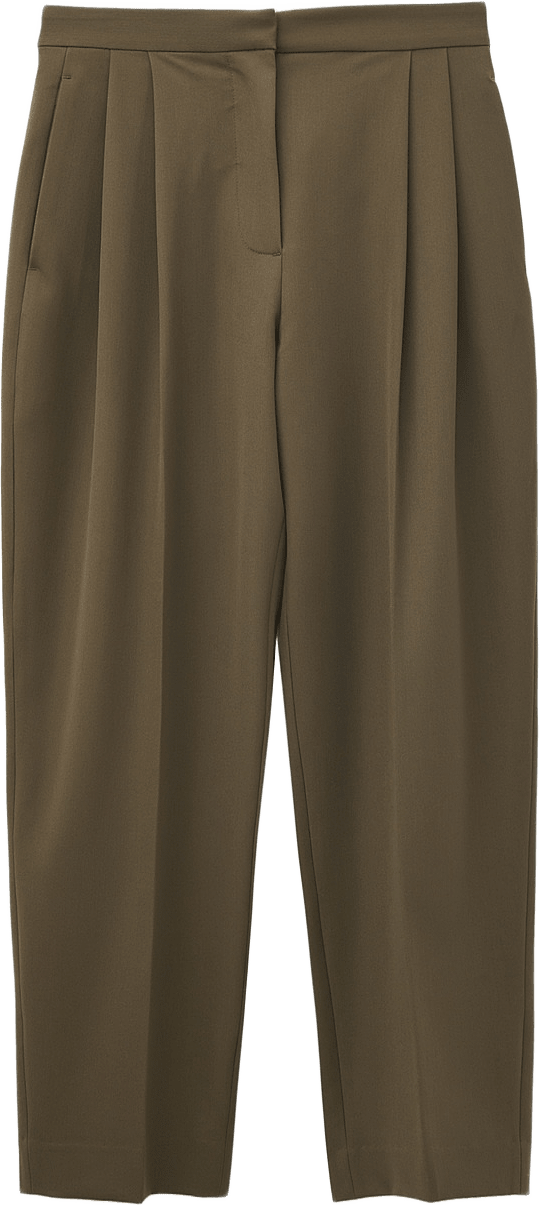 Croppade kostymbyxor KYLIE, från Wera, i färgen Dark Khaki.