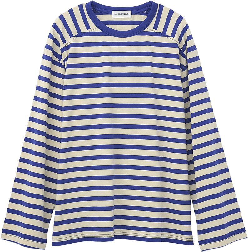 Jerseytopp ALFRIDA, från Carin Wester, i färgen Blue Stripe.