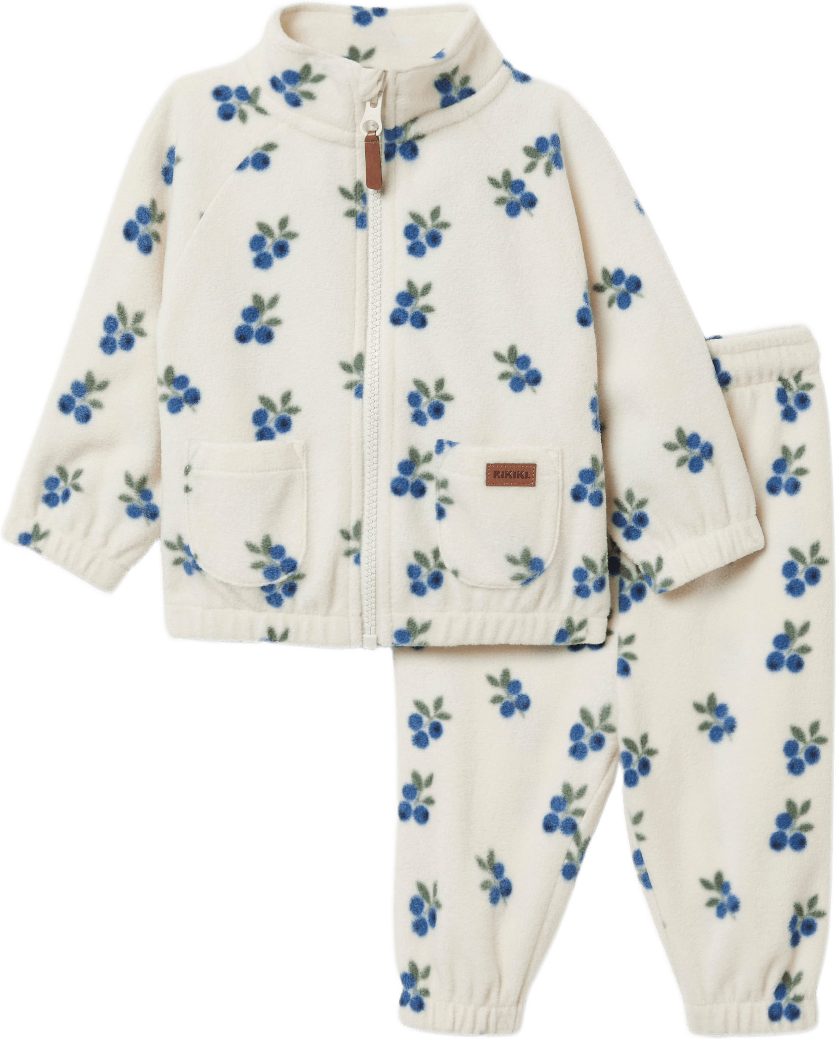Set i fleece FARAH, från RIKIKI, i färgen Berry.