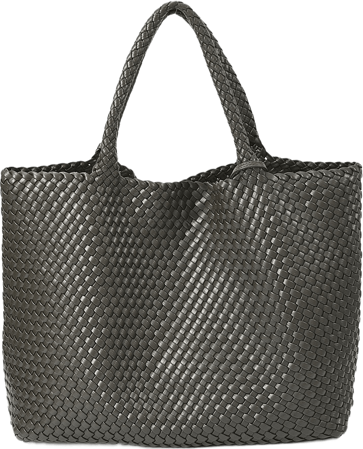 Flätad totebag med fodral BRIGITTE, från Wera, i färgen Dk Brown.