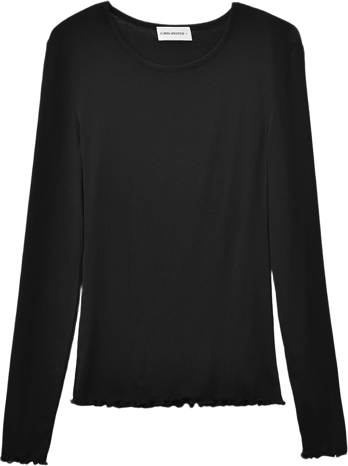 Långärmad topp i lyocell ISTAR, från Carin Wester, i färgen Black.