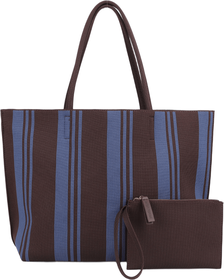 Knitted tote, från Carin Wester, i färgen Brown/Blue.