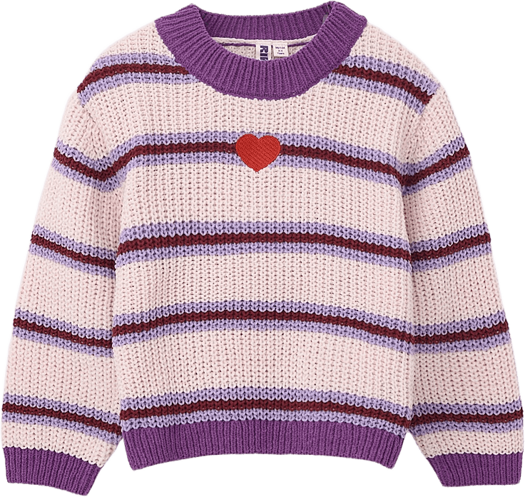 Stickad tröja i chenille BIBBI, från RIKIKI, i färgen Purple.