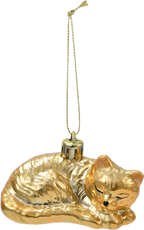 Julgranshänge KATT, från Åhléns Home, i färgen Gold.