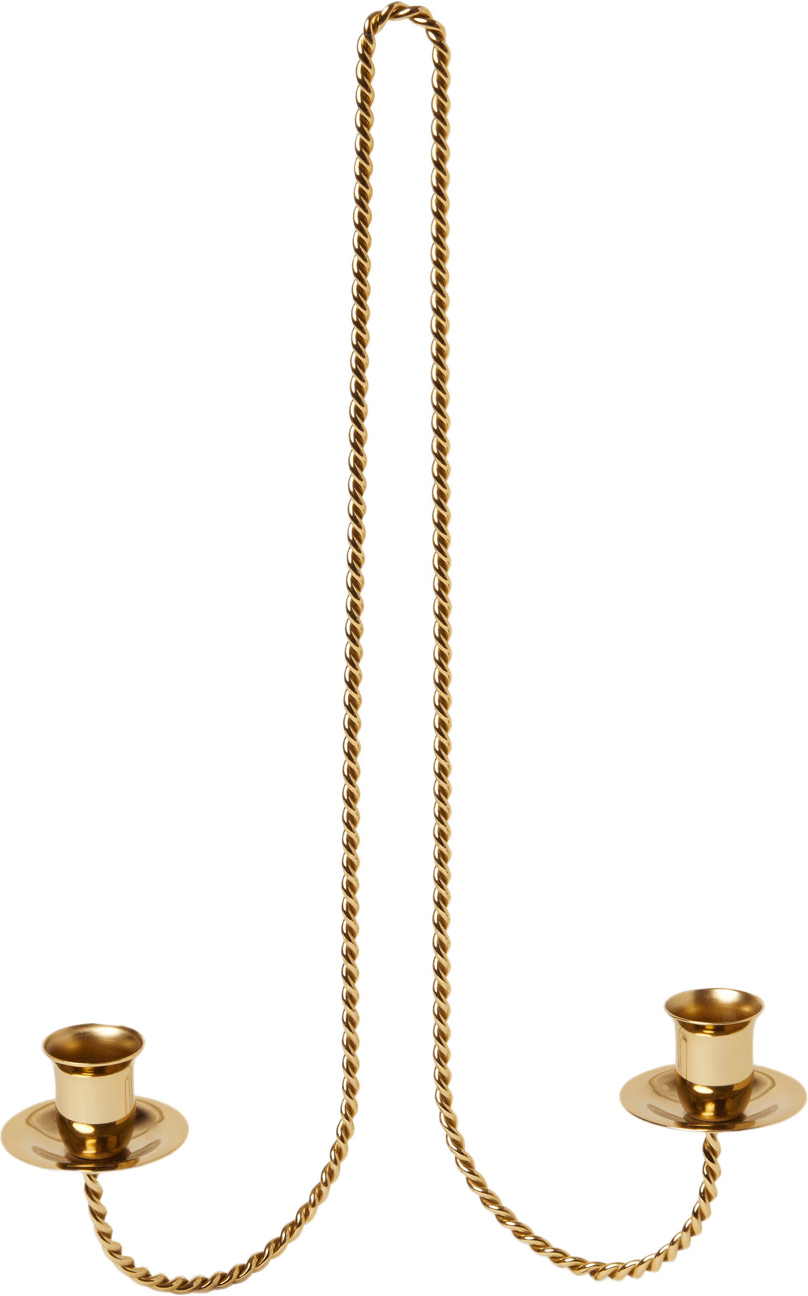Väggljusstake 2 ljus, från PORTOLINO LIVING, i färgen Gold.
