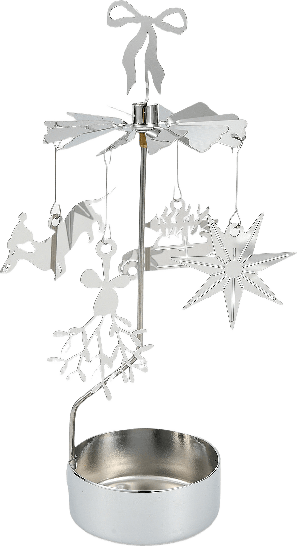 Ljusstake änglaspel, från Åhléns Home, i färgen Silver.
