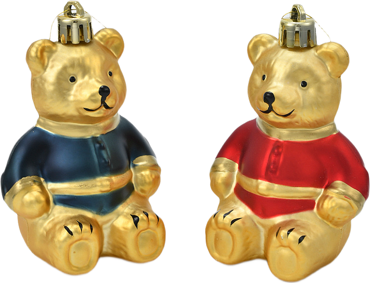 Julgranshänge TEDDYBJÖRNAR, 2-pack, från Åhléns Home, i färgen Multi.