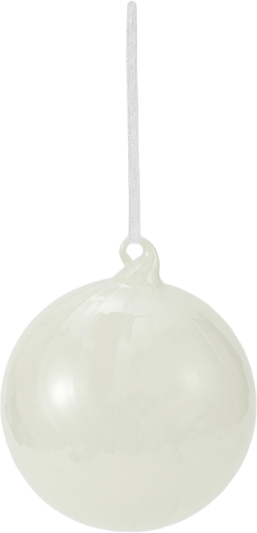 Julgranskula i glas TWIST 8 cm, från Åhléns Home, i färgen White.