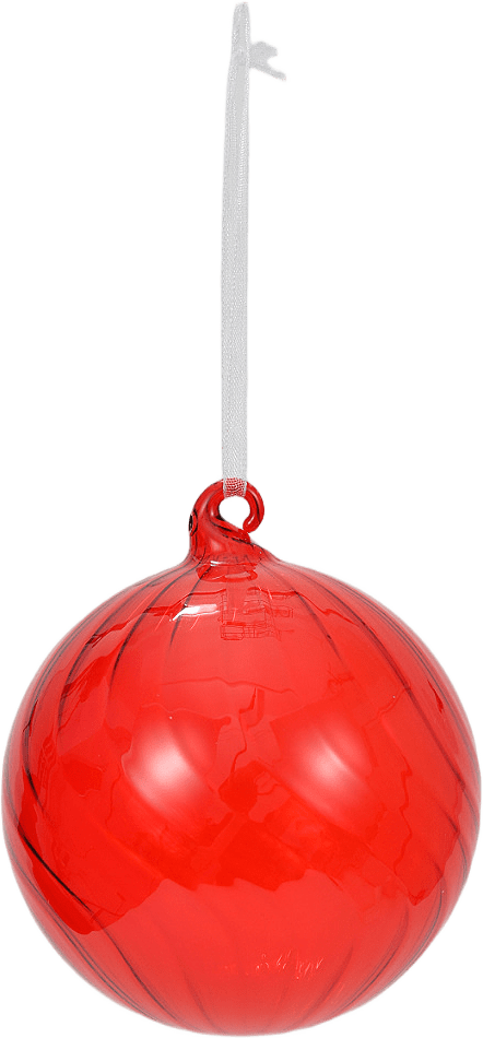 Julgranskula i glas TWIST 8 cm, från Åhléns Home, i färgen Red.