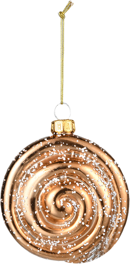 Julgranshänge i glas KANELBULLE, från Åhléns Home, i färgen Brown.