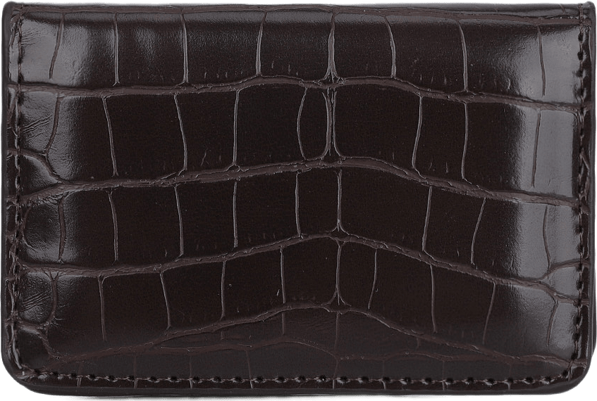 Dubbel korthållare, från Carin Wester, i färgen Dk brown croco.