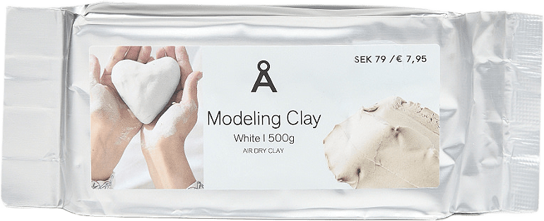 Lufttorkande lera 500 g, från Å KIDS, i färgen White.