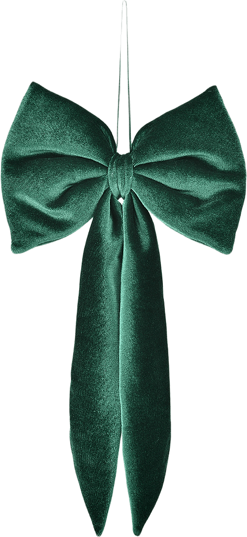 Sammetsrosett BOW 18x30 cm, från Åhléns Home, i färgen Dark Green.