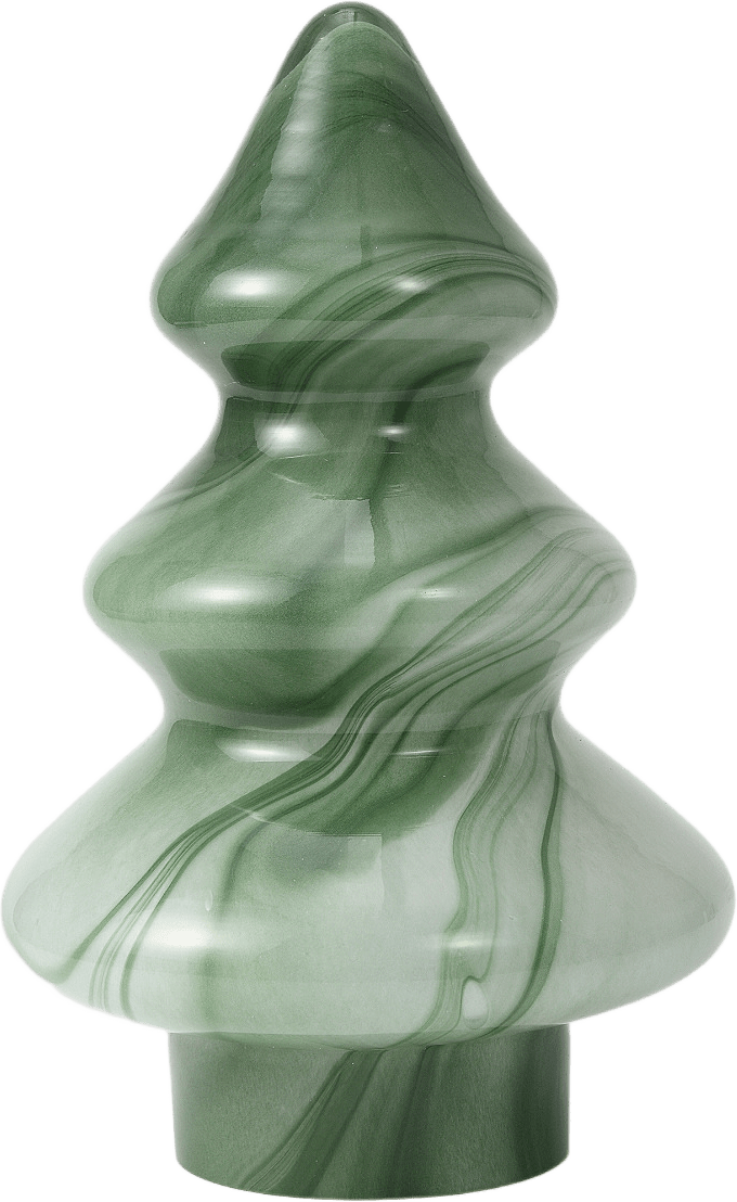 Dekoration i glas gran 21,5 cm, från Åhléns Home, i färgen Green.