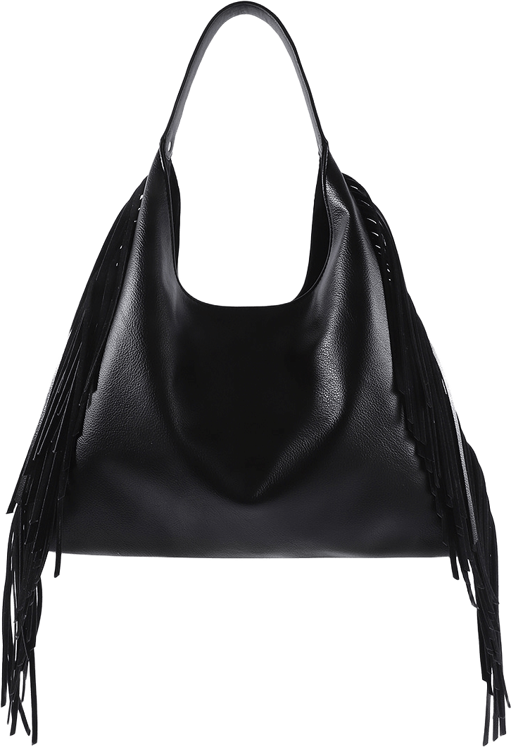 Axelväska FRINGE HOBO, från Carin Wester, i färgen Black.