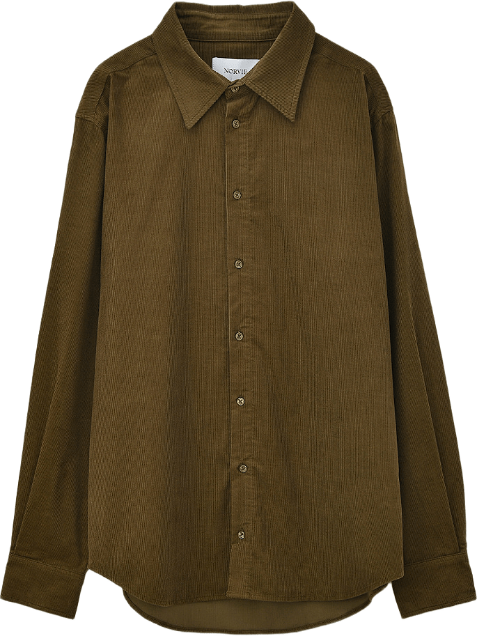 Manchesterskjorta JOSEF, från NORVIE, i färgen Khaki.