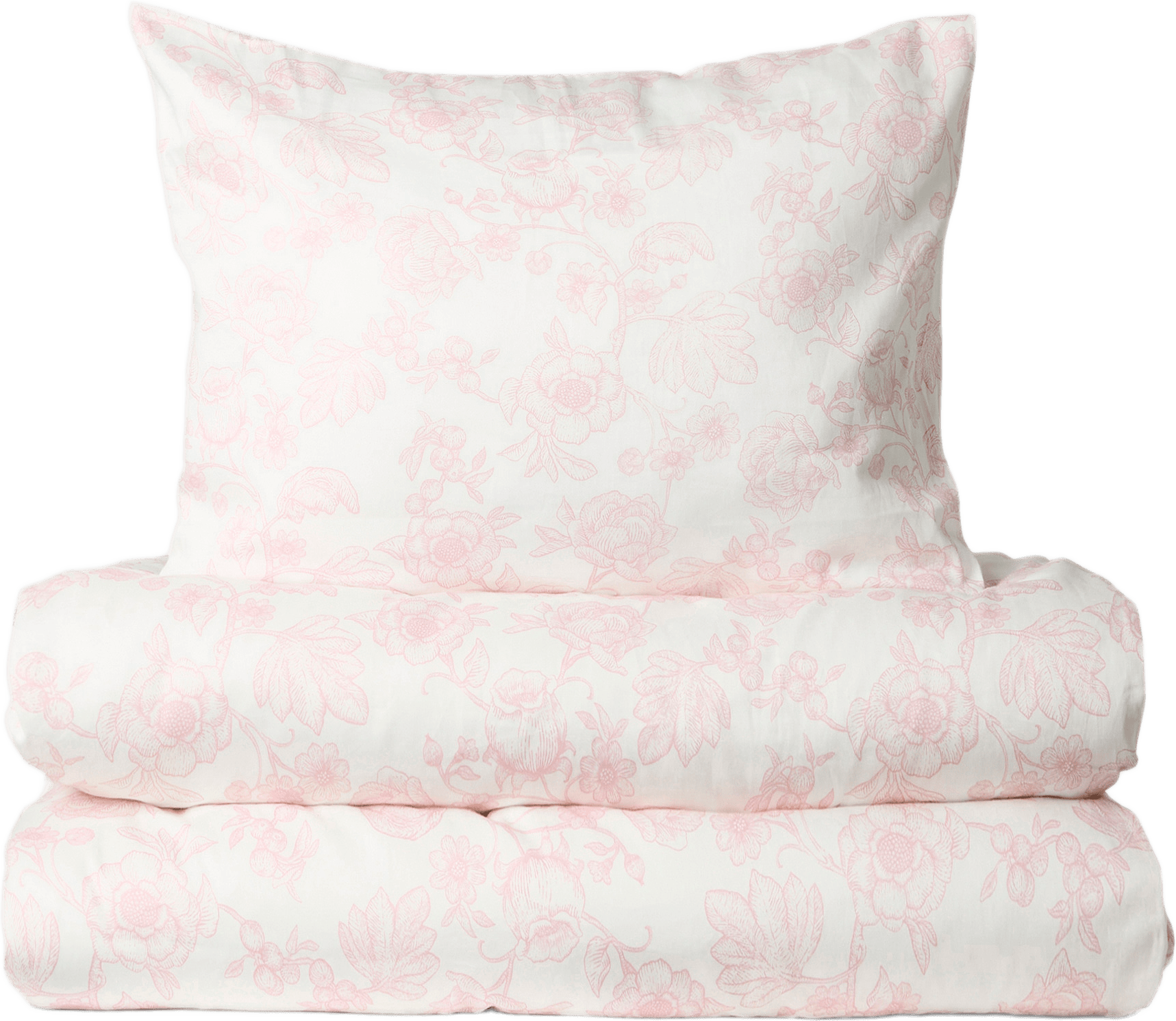 Bäddset i satin ELISE 150x210 cm, från Åhléns Home, i färgen Pink Floral.