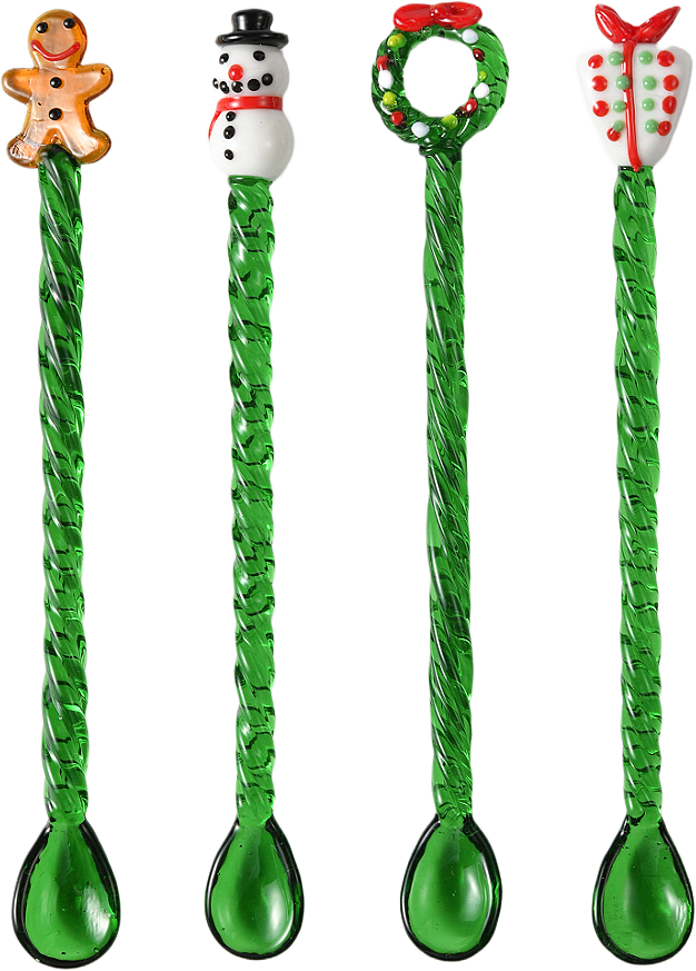 Drinkskedar X-MAS, 4-pack, från Åhléns Home, i färgen Green.