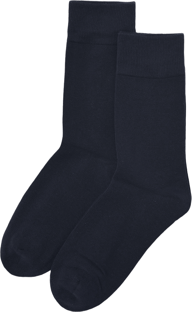 Enfärgade strumpor, 2-pack, från NORVIE, i färgen Navy.
