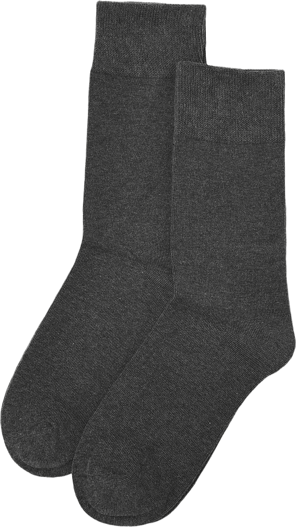 Enfärgade strumpor, 2-pack, från NORVIE, i färgen Grey.