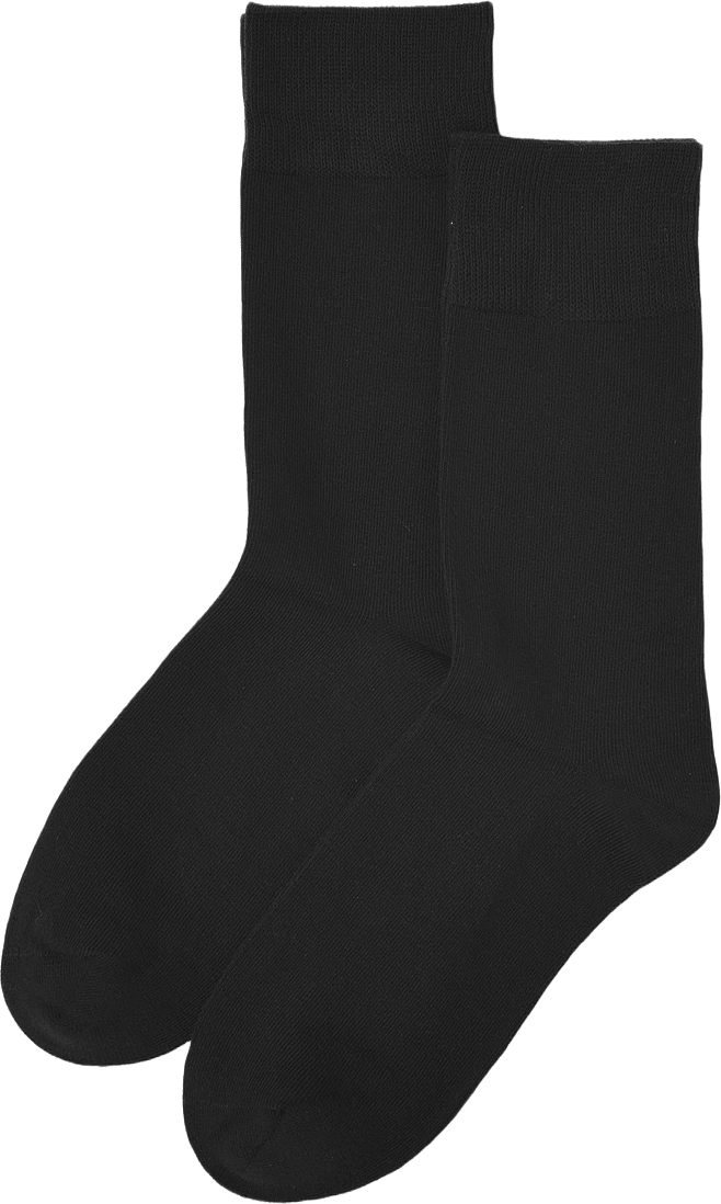 Enfärgade strumpor, 2-pack, från NORVIE, i färgen Black.