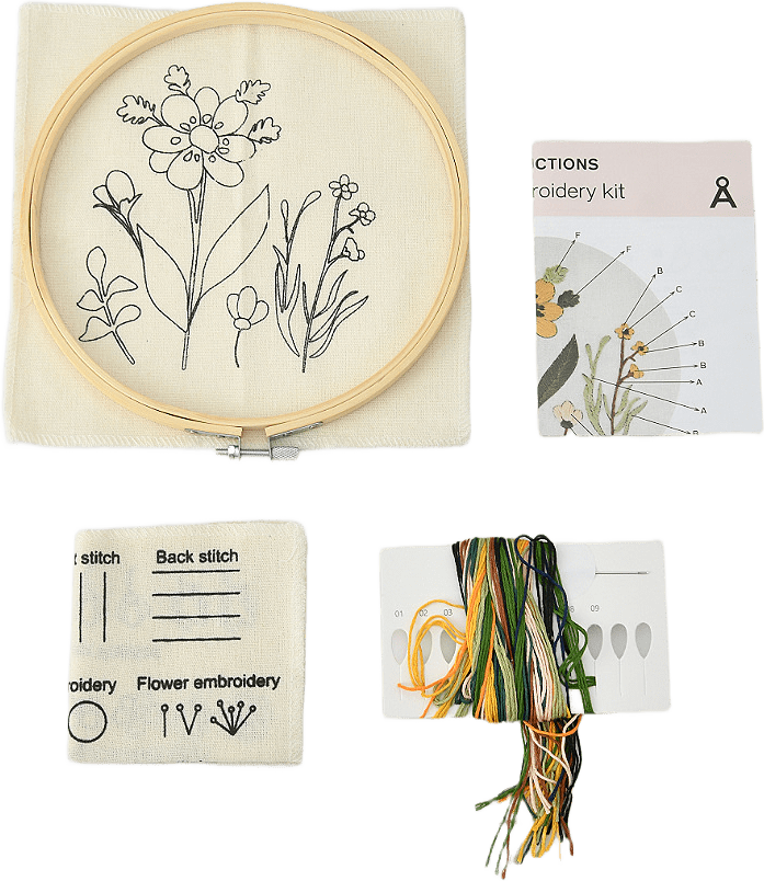 DIY kit broderi, från Å KIDS, i färgen Pink.