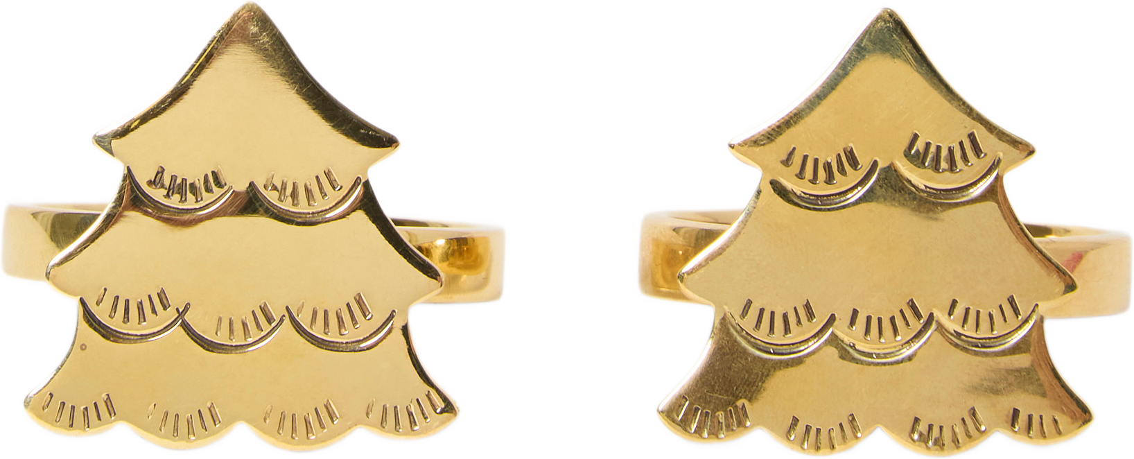Servettring gran mässing, 2-pack, från PORTOLINO LIVING, i färgen Brass.