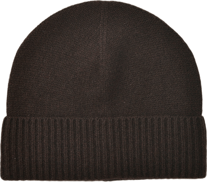 Mössa i ull och kashmir ISAK, från NORVIE, i färgen Dark Brown.