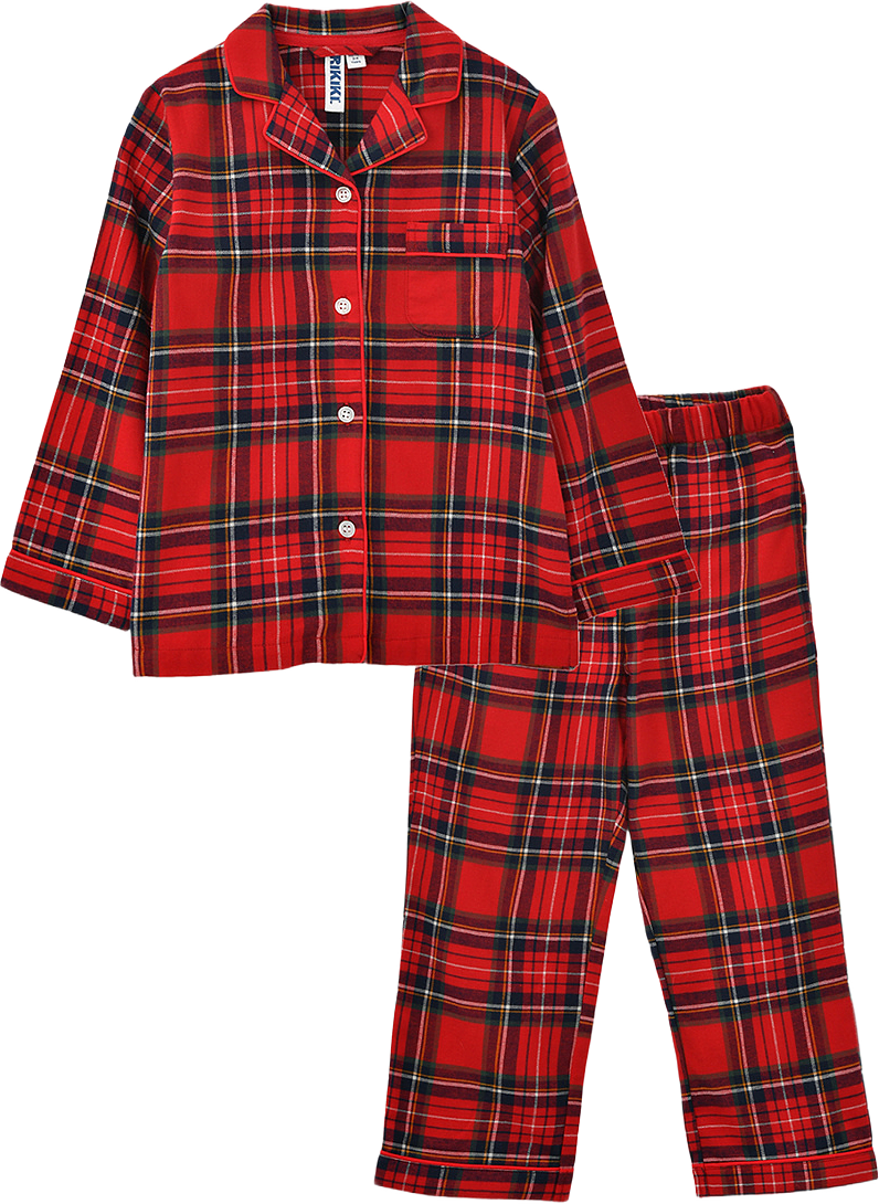 Flanellpyjamas POPPY, från RIKIKI, i färgen Red Check.