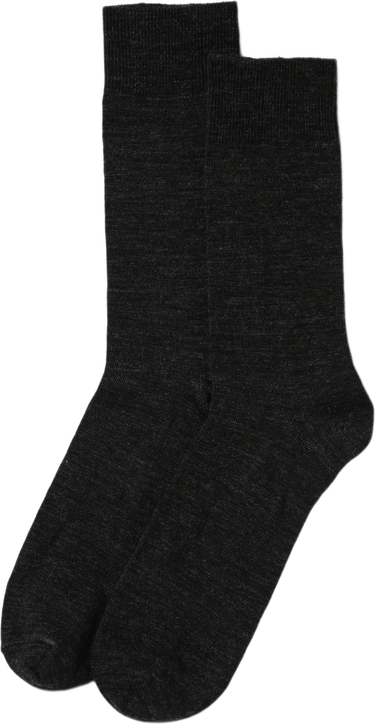 Strumpor i ullmix, 2-pack, från NORVIE, i färgen Dark Grey Melange.