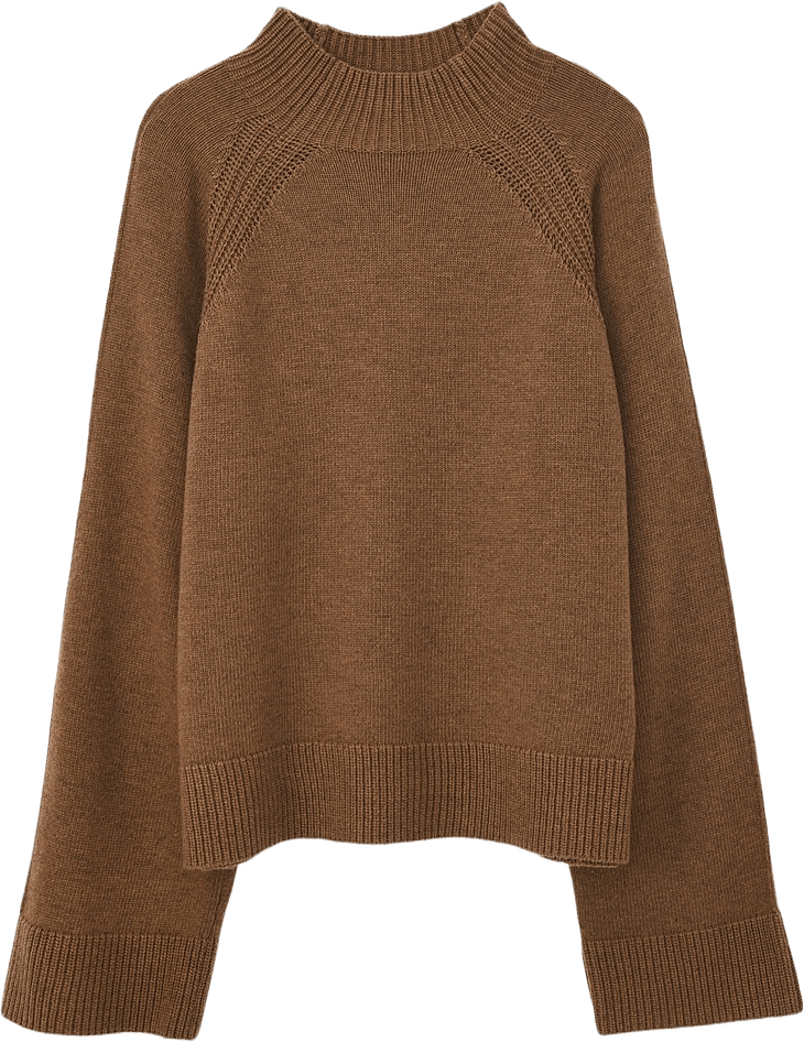 Tröja i ullmix BIARRITZ, från Carin Wester, i färgen Warm Brown.