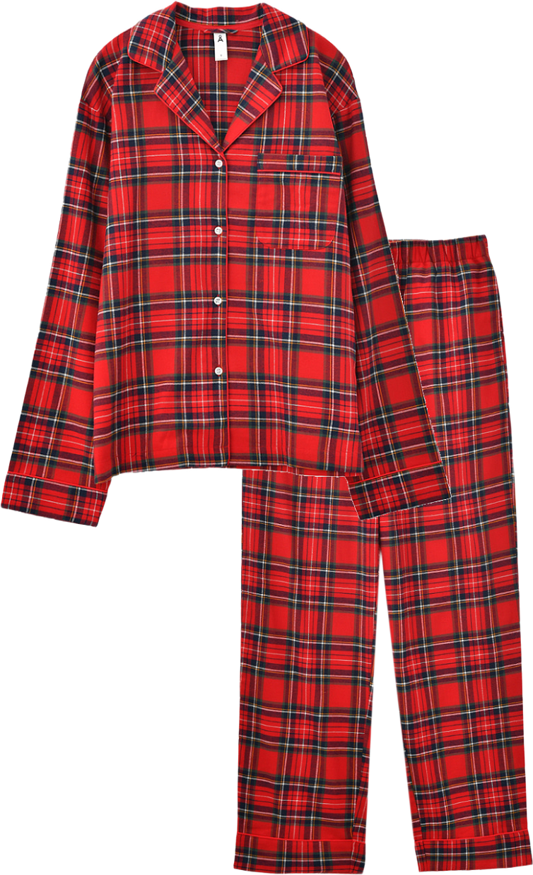 Flanellpyjamas unisex, från Å WOMAN, i färgen Multi Check.