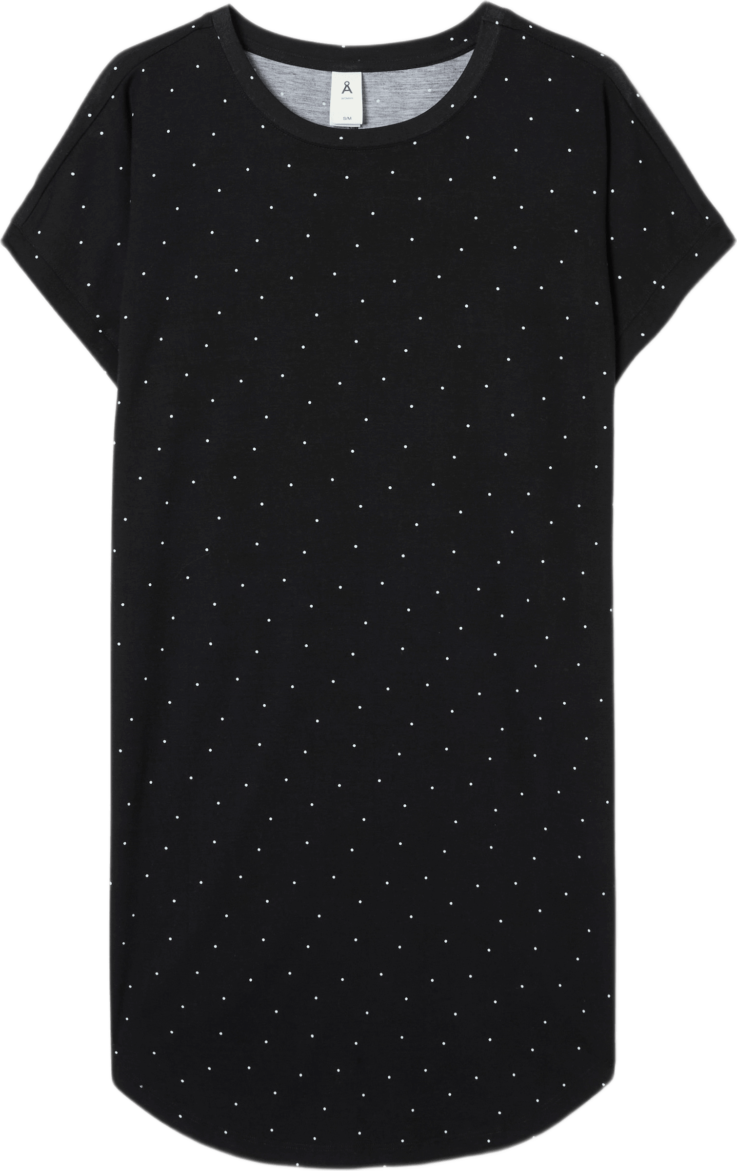 Nattlinne i bambu UMA, från Å WOMAN, i färgen Black Dot.