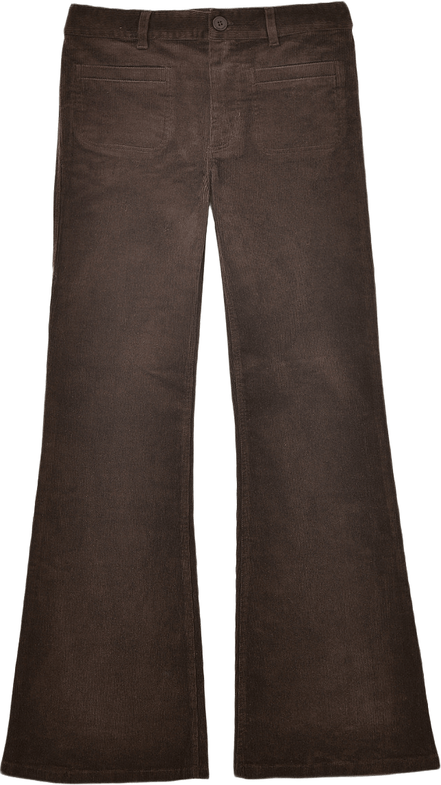 Utsvängda manchesterbyxor VIOLET, från Carin Wester, i färgen Dark Brown.