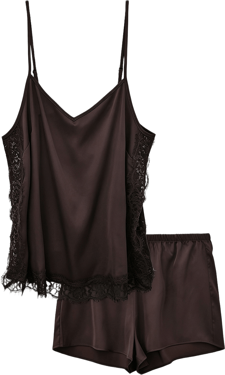 Pyjamas VIVIENNE, från Å WOMAN, i färgen Dark Brown.