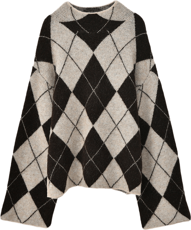 Mönstrad jumper LILLE, från Carin Wester, i färgen Argyle.