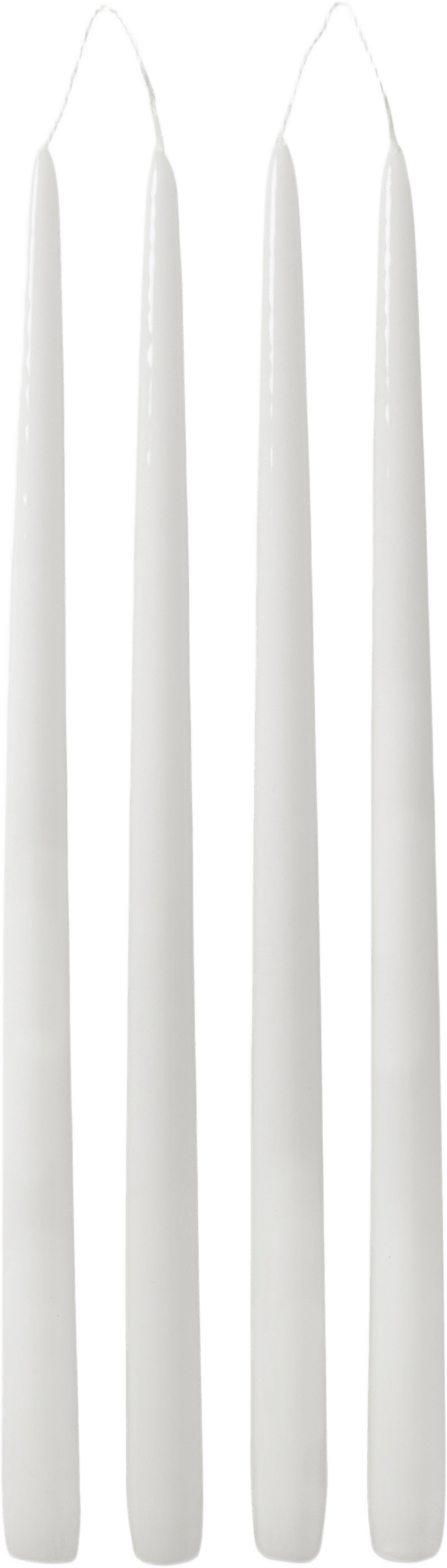 Lackade ljus, 4-pack, från Åhléns Home, i färgen White.