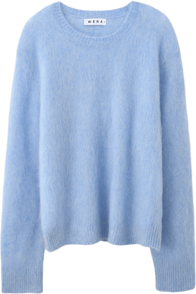 Jumper i mohairmix MARAIS, från Wera, i färgen Blue.