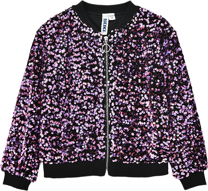 Bomberjacka med paljetter JOLINE, från RIKIKI, i färgen Pink/Black.