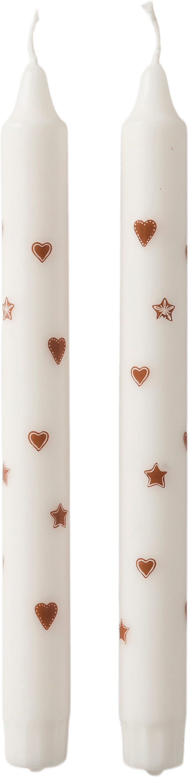 Mönstrade julljus 24 cm, 2-pack, från Åhléns Home, i färgen Brown.