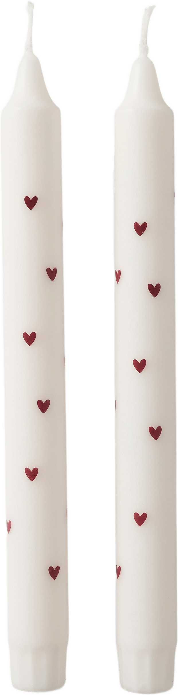 Kronljus HEART, 2-pack, från Åhléns Home, i färgen Dk Red Heart.