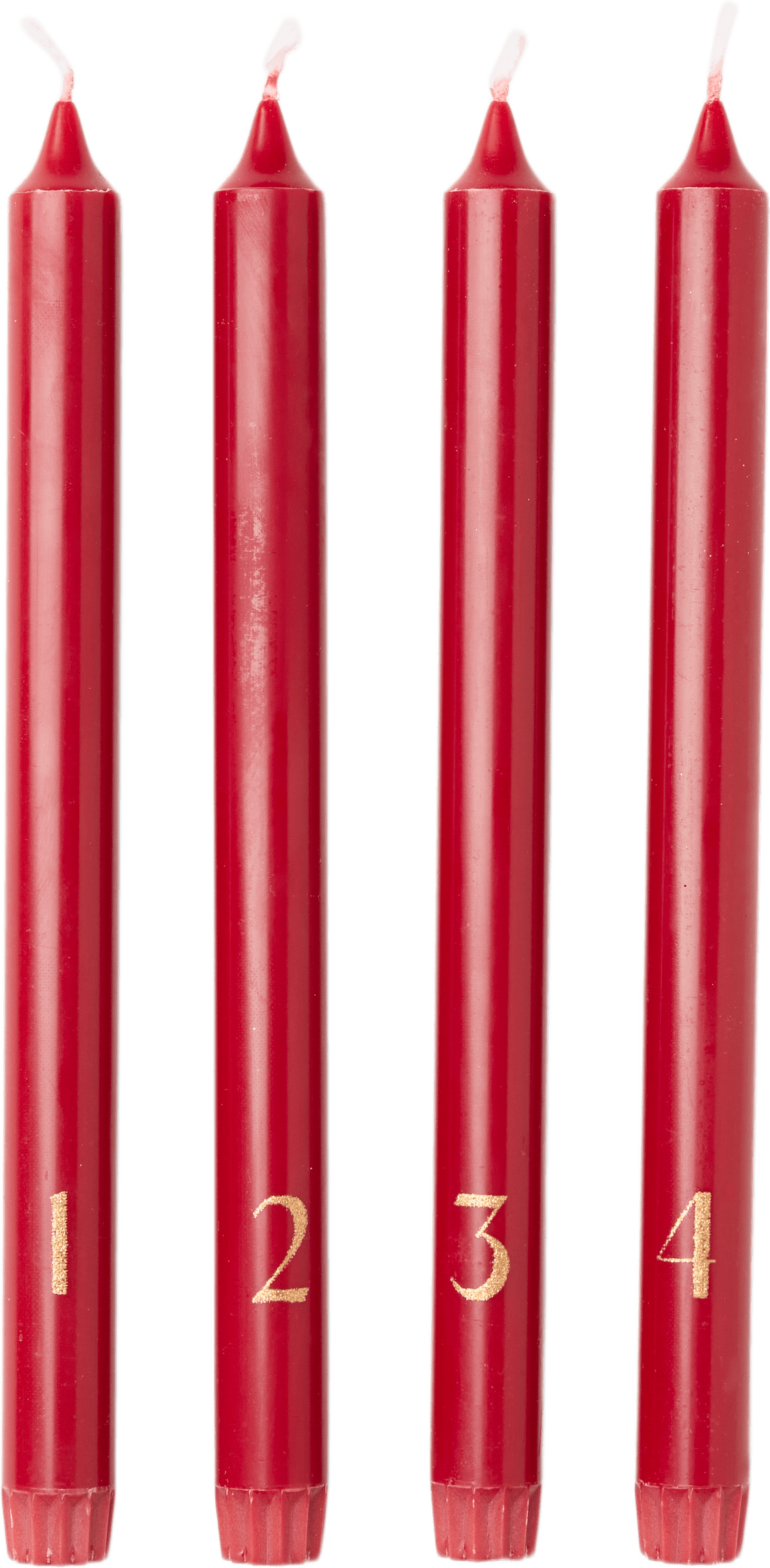 Kronljus 1-4, från Åhléns Home, i färgen Red.