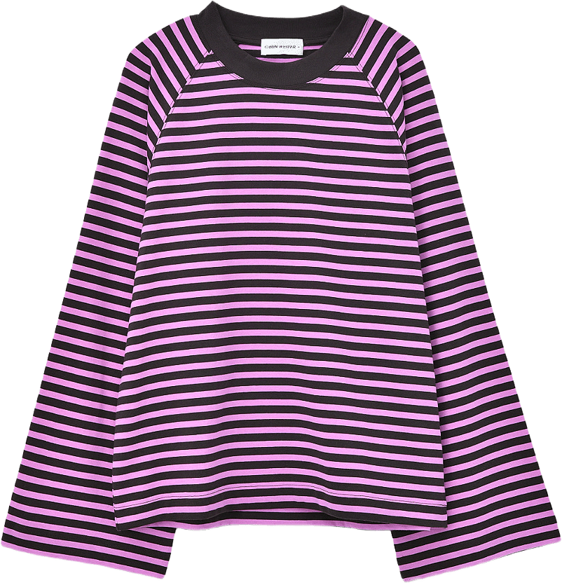 Långärmad t-shirt IRENE, från Carin Wester, i färgen Pink Stripe.
