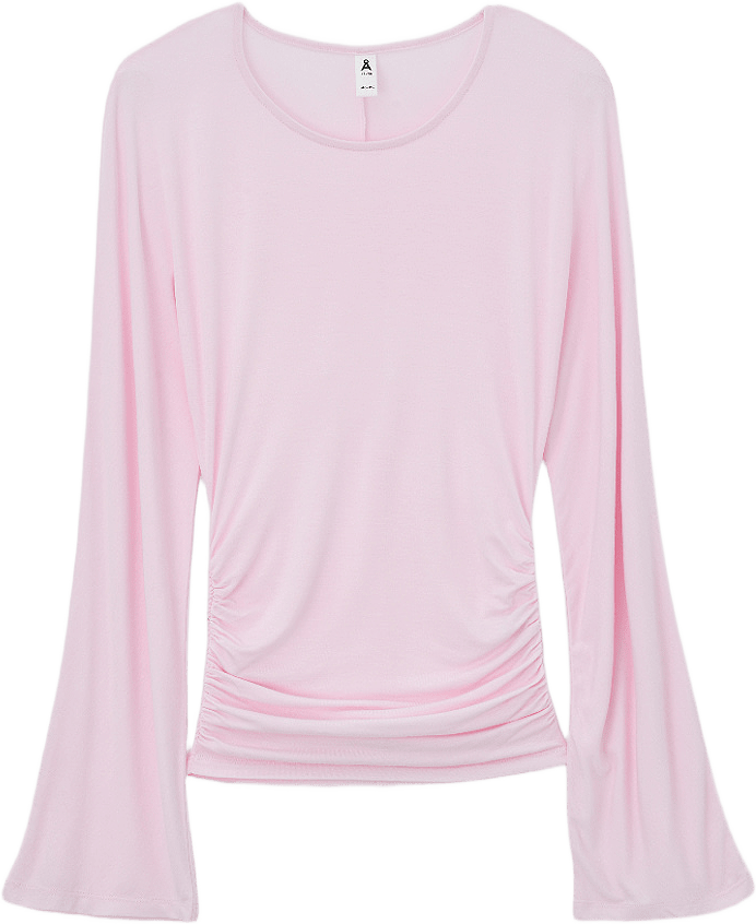 Bat wing jerseytopp EMILY, från Å Young, i färgen Light Pink.