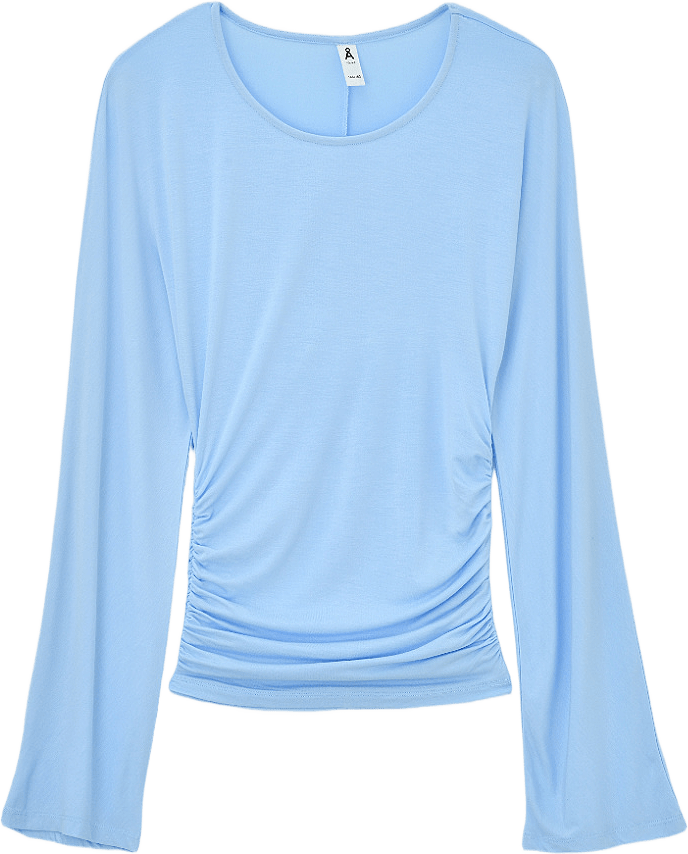 Bat wing jerseytopp EMILY, från Å Young, i färgen Light Blue.
