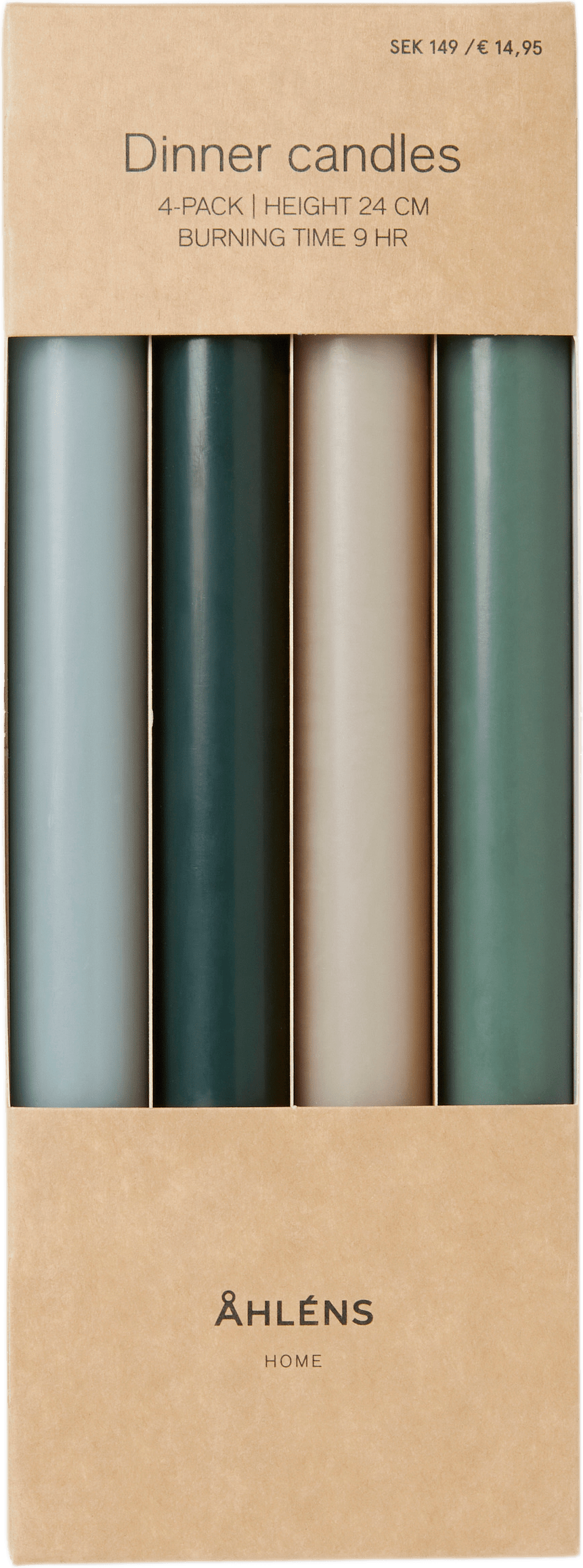 Kronljus 24 cm, 4-pack, från Åhléns Home, i färgen Green.