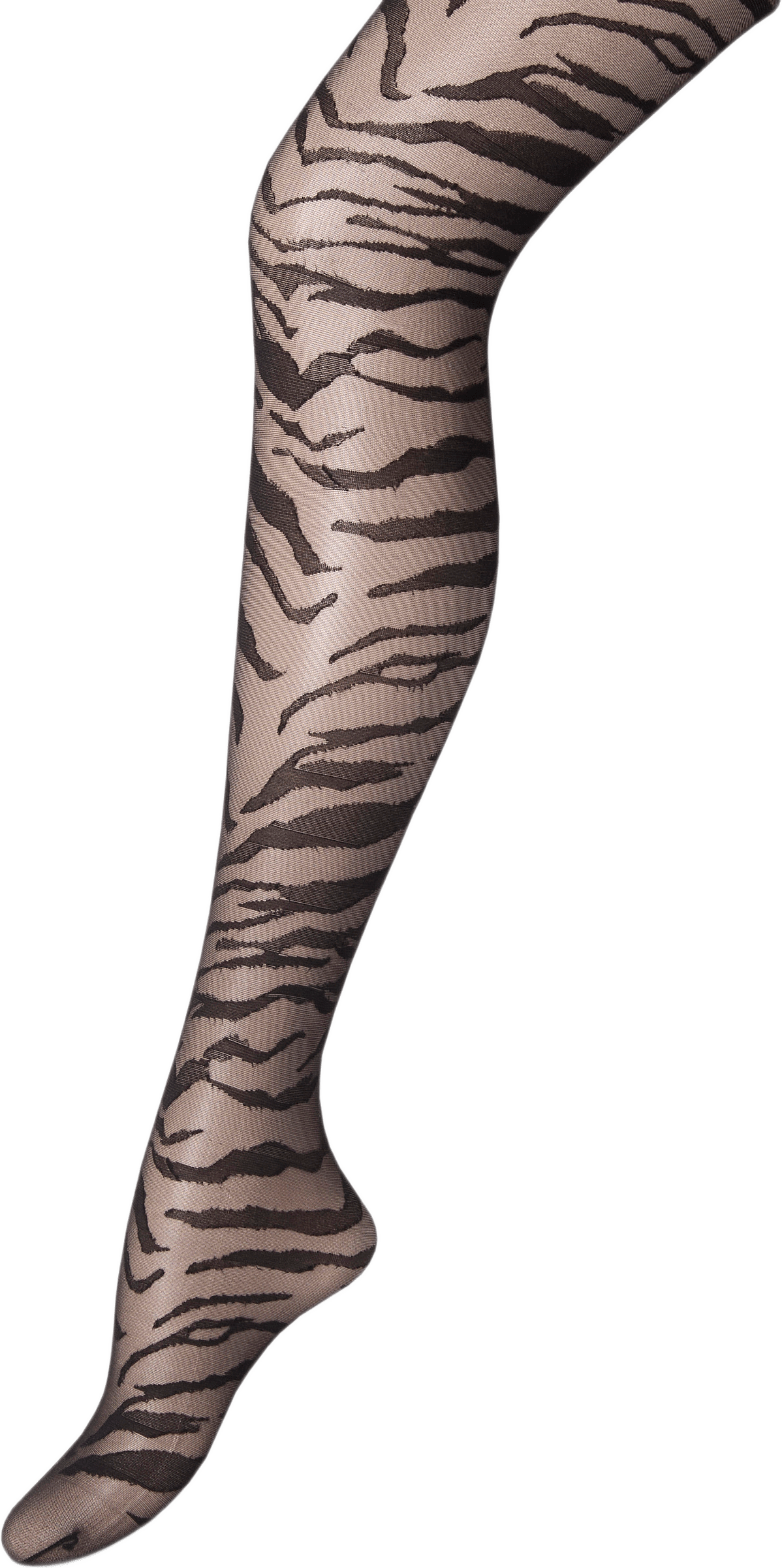 Strumpbyxor med tigermönster 20 den, från Å WOMAN, i färgen Black.
