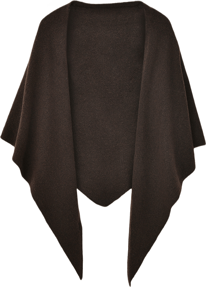 Trekantig halsduk INA, från Å WOMAN, i färgen Dark Brown.