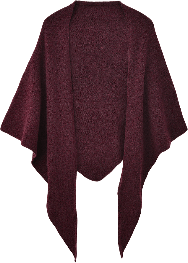 Trekantig halsduk INA, från Å WOMAN, i färgen Wine Red.