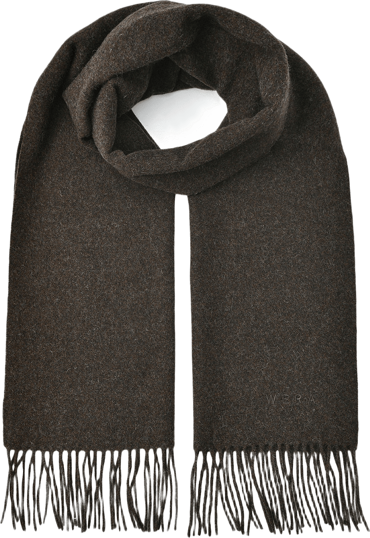 Halsduk i ull FELICIA, från Wera, i färgen Brown Melange.